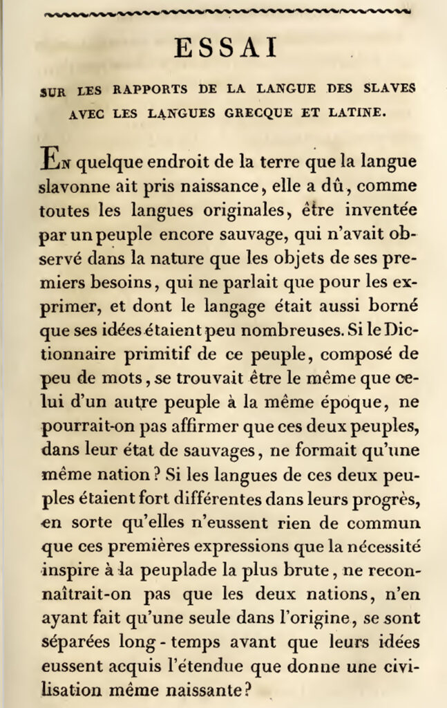 Essai sur les rapports de la langue des Slaves 4 izdanje